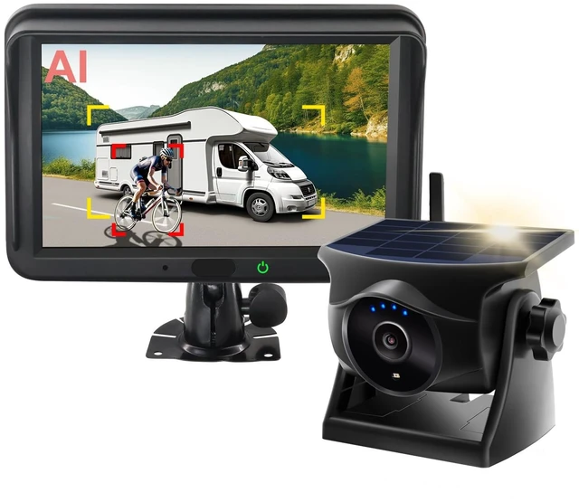 Main image of INSEETECH AI Magnetic Solar Wireless Backup Camera & 5" Monitor Rear View