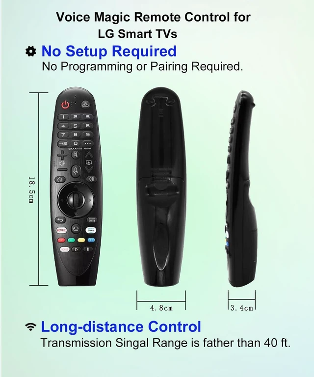 Alt view image 2 of 5 - JISOWA Voice Magic Remote Control for LG Smart TV 49NANO80UNA 55NANO86UNA 65NANO99UPA 75UN7370AUH OLED55BXPUA OLED88ZXPUA 49UM7300PUA 55UM6900PUA 65SM8600PUA 86UM8070PUA 86UK6570PUB Replacement