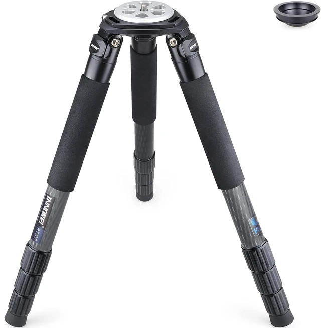 Main image of Carbon Fiber Tripod INNOREL RT90C Bowl Tripods Professional Heavy Duty Camera Stand for DSLR Cameras Compatible with Ball Head and Fluid Head, 63 inch, 40mm Tube 40kg Load Black
