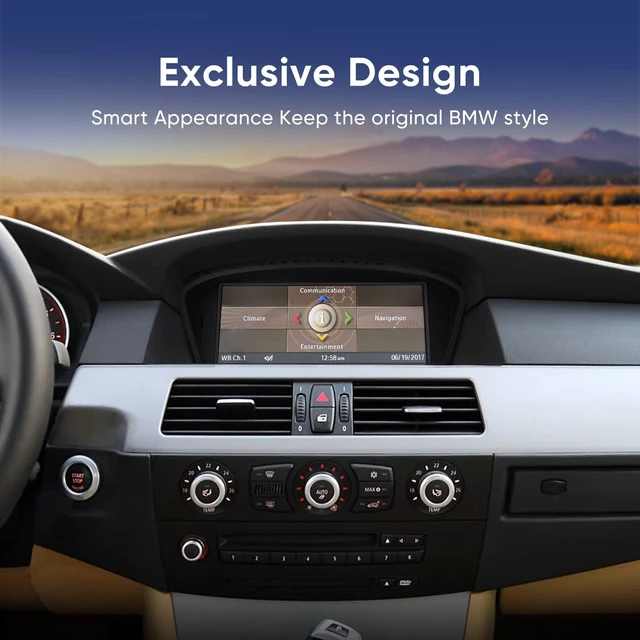 Alt view image 3 of 5 - 8.8" Touch Screen CarPlay Radio for BMW 5 Series E60 E61 E63 E64 E90 E91 E92 E93 2005-2008 CCC System Upgrade Android Auto Car Multimedias Player Original Stereo iDrive Amplifer Retained