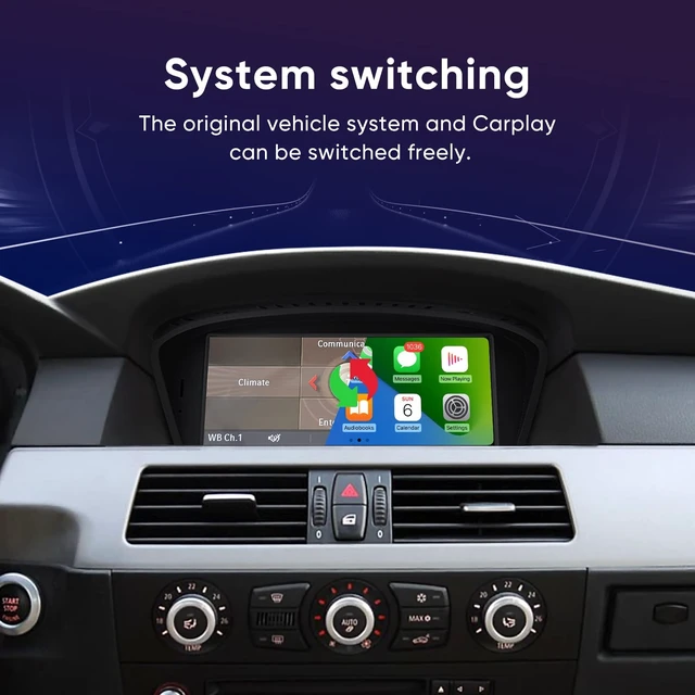 Alt view image 5 of 5 - 8.8" Touch Screen CarPlay Radio for BMW 5 Series E60 E61 E63 E64 E90 E91 E92 E93 2005-2008 CCC System Upgrade Android Auto Car Multimedias Player Original Stereo iDrive Amplifer Retained