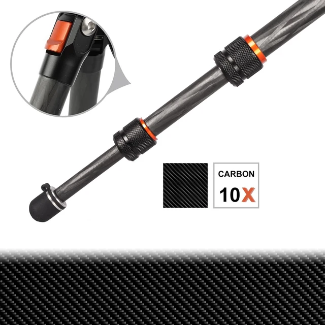 Alt view image 4 of 5 - BESENFOTO 59'' Carbon Fiber Tripod Lightweight Compact for Camera Phone