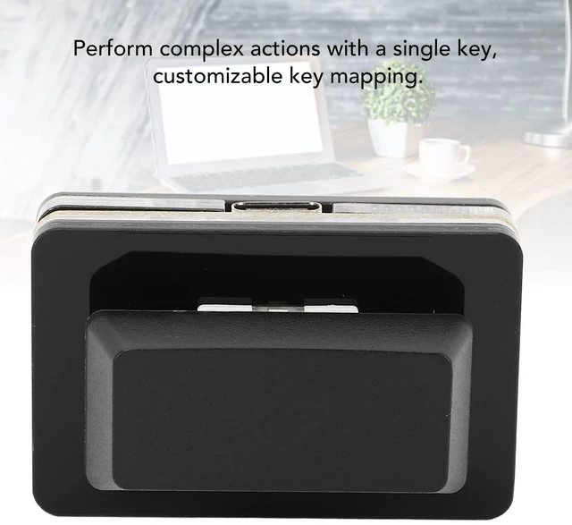 Alt view image 3 of 5 - LICAEVEY Programmable USB Key, Single Keyboard Switch RGB Mechanical Red Switch, Type C Wired Customized Shortcut Key for Gaming Office and Media Control (Black)
