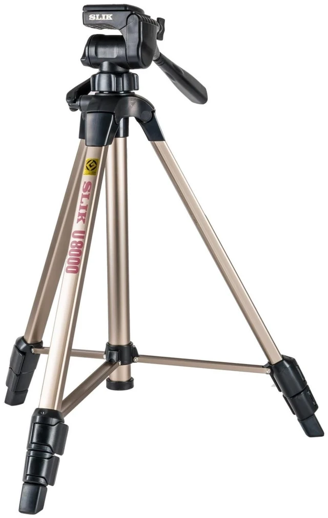 Main image of SLIK U8000 Tripod with 3-Way, Pan-and-Tilt Head,Silver