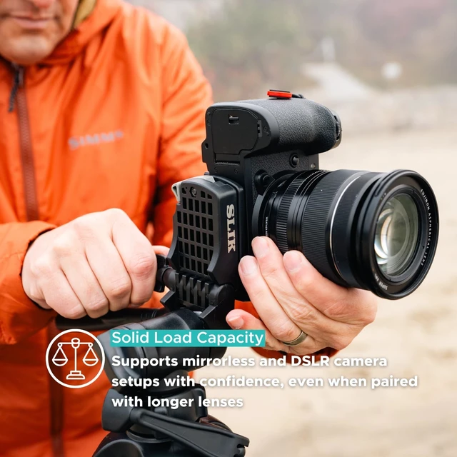 Alt view image 3 of 5 - SLIK U8000 Tripod with 3-Way, Pan-and-Tilt Head,Silver