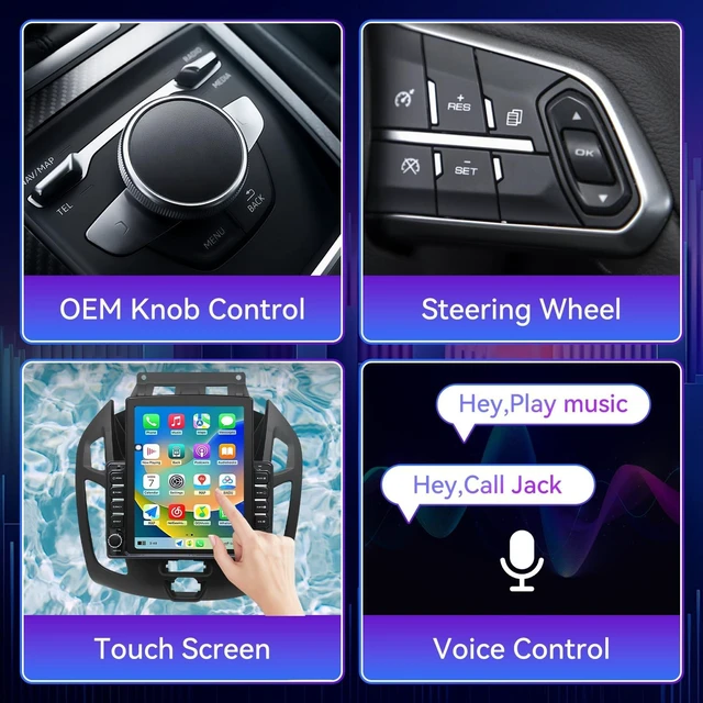 Alt view image 4 of 5 - 9.7 Inch Car Radio Stereo Compatible with Ford Transit Connect 2014-2018