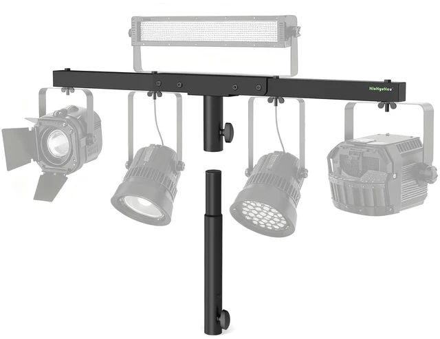 Main image of NiuNyuNeu DJ Light Stand T-Bar Cross Bar with Extended Pole Mount, Single