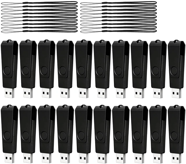 Main image of 20-Pack 4GB USB Flash Drive Bulk TEWENE FAT32 USB2.0 Flash Drive Pack Black