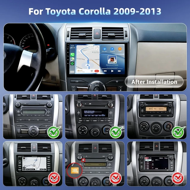 Alt view image 2 of 5 - 4Core+64G Android Car Radio for Toyota Corolla 2009 2010 2011 2012 2013