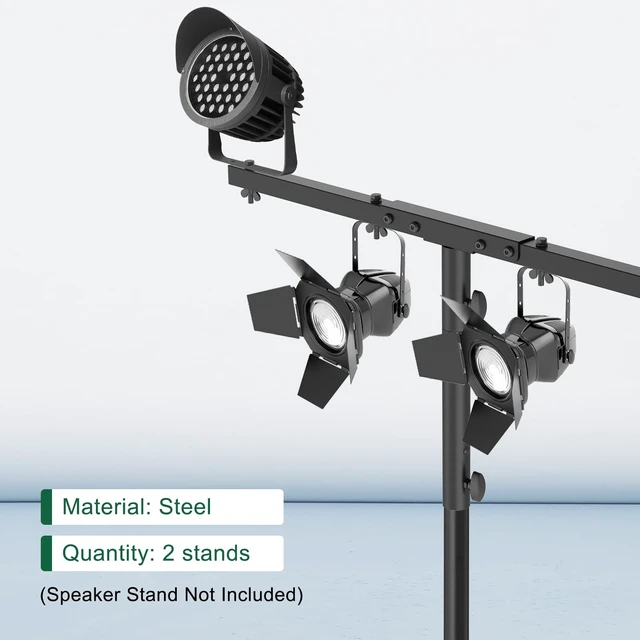 Alt view image 2 of 5 - NiuNyuNeu DJ Light Stand T-Bar Cross Bar with Extended Pole Mount, Single