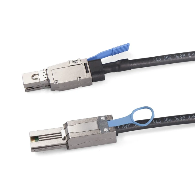 Alt view image 5 of 5 - ipolex External Mini SAS HD SFF-8644 to SFF-8088 Hybrid Cable for Server, Raid Card & PCI Express Controller, 2.5-m(8.2ft)