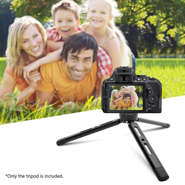 Alt view image 3 of 5 - Andoer Mini Metal Tripod Aluminum Alloy Desktop Stand Tripod with 1/4 inch Screw for DSLR ILDC Camera Camcorder Projector