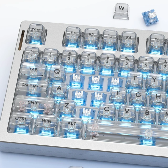 Alt view image 5 of 5 - DRAOZA Outemu Ice Blue Switch,40gf Pre-lubed Dustproof Clicky Switch,Clickers for 3D Prints,3 pin,Suitable for MX Mechanical Gaming Keyboards(108Pcs)