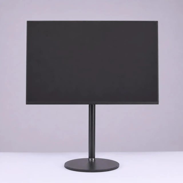 Alt view image 2 of 5 - FeeLazy Portable Monitor Stand with VESA Mount 3inch Bracket Tilt Ball Joint Telescopic Pole and Metal Disk Base Portable Monitor Mount with 75mm VESA Mount FL12B