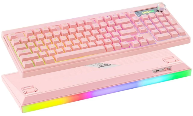 Main image of MechLands Halo98 Silent Office Keyboard w/Numpad, Light Box, Screen & Knob