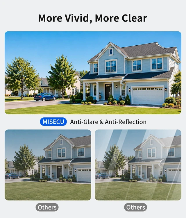 Alt view image 3 of 5 - MISECU 2K No Drill Window Camera, Indoor Cameras for Home Security, 4 Pack
