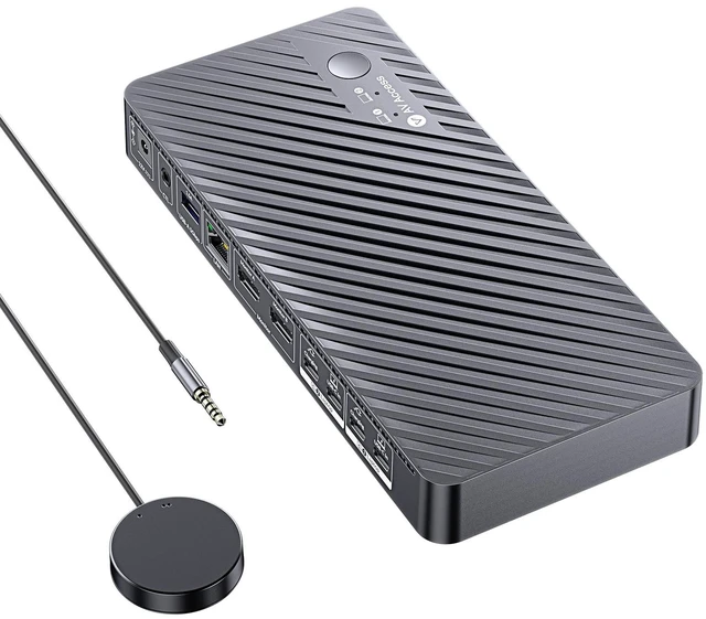 Main image of AV Access USB C KVM Switch Docking Station Dual Monitor 2 Laptops