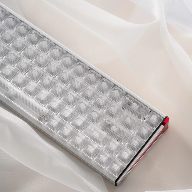 Alt view image 4 of 5 - GEKUCAP White Woven Carbon Fiber Cherry Profile Keycaps