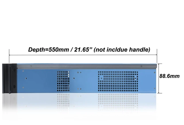 Alt view image 3 of 5 - RackChoice 2U Rackmount Server Chassis 2x5.25 + 6x3.5 ATX/MATX Support ATX PSU with Either top or Side Cooling