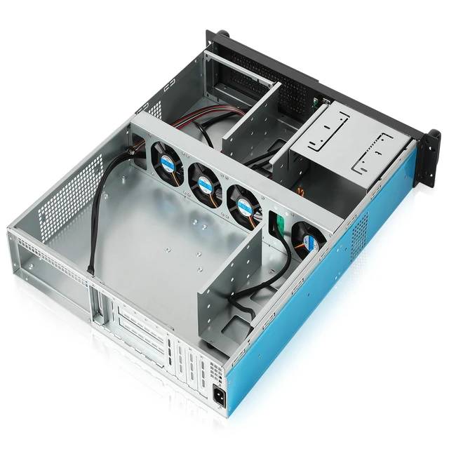 Alt view image 5 of 5 - RackChoice 2U Rackmount Server Chassis 2x5.25 + 6x3.5 ATX/MATX Support ATX PSU with Either top or Side Cooling
