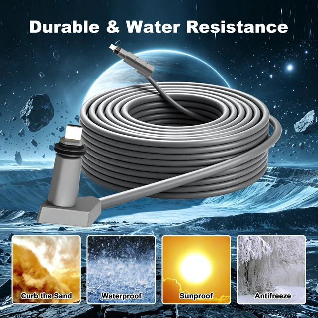Alt view image 5 of 5 - Boobrie Starlink Cable 150Ft Starlink Replacement Cable High-Speed 1200Mbps Starlink Cable Gen 2 for Standard Actuated Gen 2 Starlink V2 Gen2 Satellite Dish Waterproof Gray
