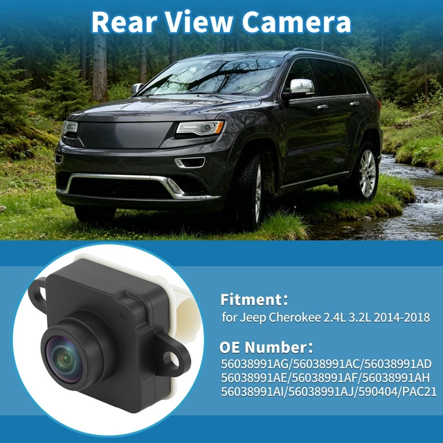 Alt view image 2 of 5 - A ABSOPRO 56038991AG Rear View Camera for Jeep Cherokee 2.4L 3.2L 2014-2018