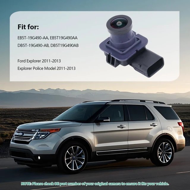 Alt view image 3 of 5 - DB5T-19G490-AB Backup Rear Camera Replacement for Ford Explorer 2011-2013 & Explorer Police Model 2011-2013, OE Camera Replaces EB5T-19G490-AA, EB5T19G490AA, DB5T19G490AB by GreenYi