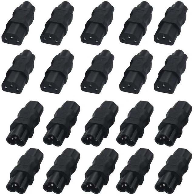 Main image of TEWOXIN 20PCS IEC C6 Male to C13 Female Power Adapter