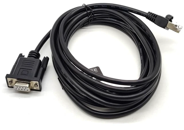 Alt view image 5 of 5 - GXMRHWY DB9 Female to RJ50 Male 10P Crystal Head Connection Cable for NCR Verifone POS Terminal Printer 3Meters