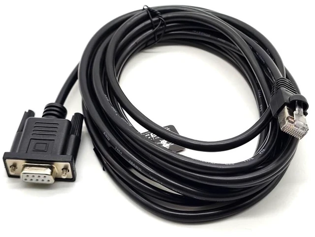 Alt view image 3 of 5 - GXMRHWY DB9 Female to RJ50 Male 10P Crystal Head Connection Cable for NCR Verifone POS Terminal Printer 3Meters