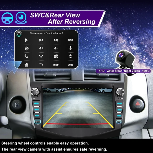 Alt view image 5 of 5 - 5GWiFi Upgrade Car Radio for Toyota RAV4 2006 2007 2008 2009 2010 2011 2012