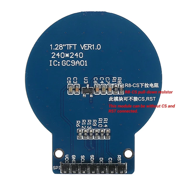 Alt view image 3 of 5 - 10PCS 1.28 Inch TFT LCD Round Display Module RGB 240x240 4-Wire SPI Interface GC9A01 Driver Compatible with Arduino