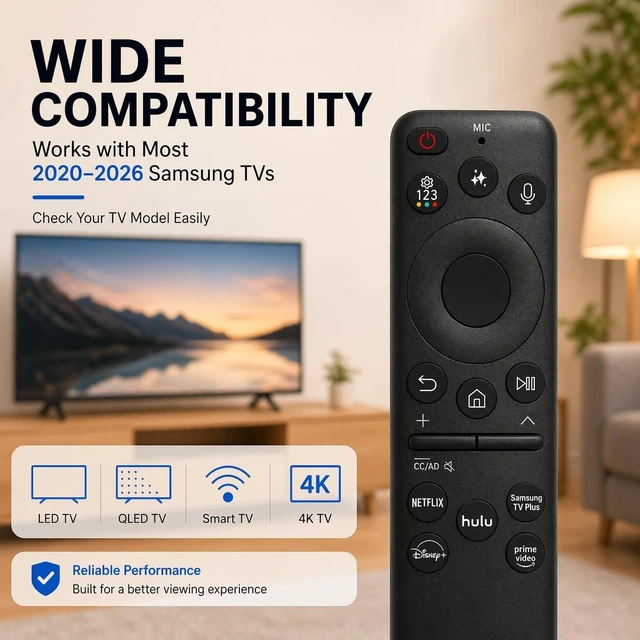 Alt view image 4 of 5 - Replacement Voice Remote Control for Samsung LED M80H M90H Series Vision AI Smart TV TM2280A UN55M80HAFXZA UN65M80HAFXZA UN75M80HAFXZA UN85M80HAFXZA UN100M90HFXZA