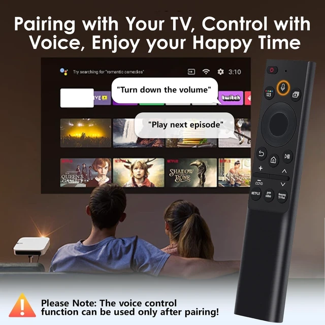 Alt view image 4 of 5 - Solar Rechargeable Remote Control Replacement for Samsung Smart TVs BN59-01357A Neo QLED Frame Smart 4K 8K Ultra HD TV, Voice Function, USB-C Charging