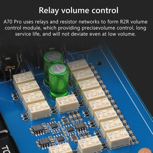 Alt view image 5 of 5 - TOPPING A70 Pro Headphone Amp & Preamp 17000mWx2 Power Output, T'ang-ku-la Module, 147dB Dynamic Range, 8 Volume Memories, Precise R2R Volume Control, Low Distortion Output (A70PRO-Silver)