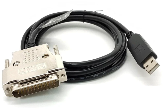 Alt view image 2 of 5 - GXMRHWY USB to DB25 Parallel Printer Cable with FTDI Chip,USB Male to DB25 Male Serial Port Cable, Compatible with Windows,Vista, Linux, MacOS Systems (3 Meter)