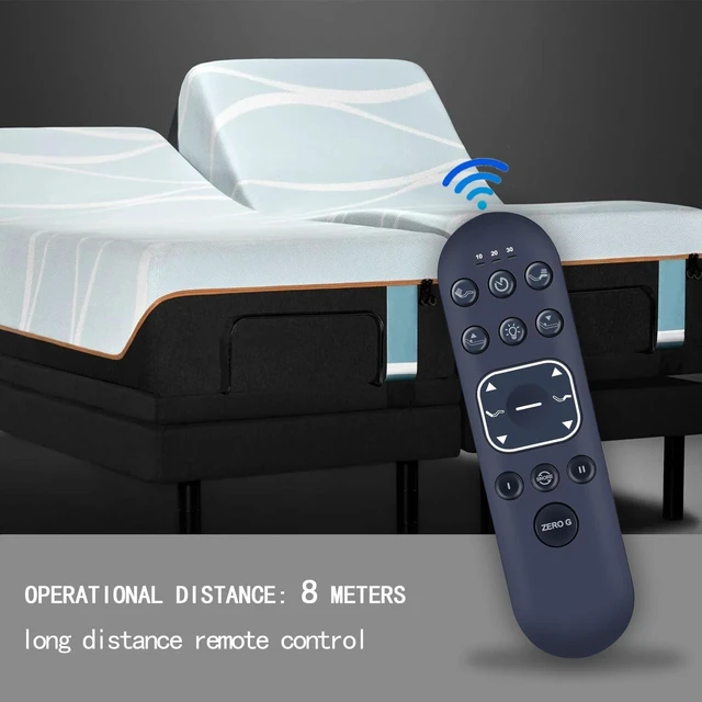 Alt view image 4 of 5 - FQOUG Replacement Remote Control for Simmons/Beautyrest/Aireloom Snooze/OKIN Adjustable Bed Base, RF370E CU358-2