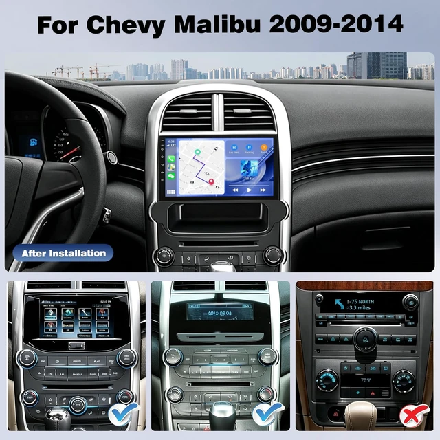 Alt view image 2 of 5 - Upgrcaru Android Car Radio for Chevy Malibu 2009 2010 2011 2012 2013 2014