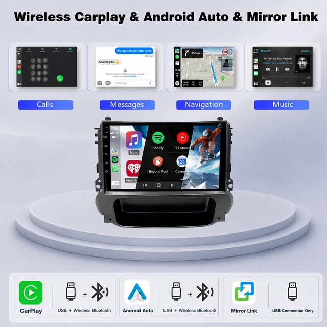 Alt view image 3 of 5 - Upgrcaru Android Car Radio for Chevy Malibu 2009 2010 2011 2012 2013 2014