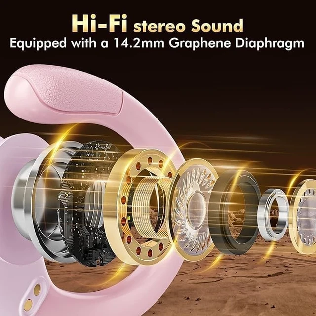 Alt view image 3 of 5 - HAOYUYAN Wireless Earbuds, Sports Bluetooth Headphones, 80Hrs Playtime Ear Buds with LED Power Display, Noise Canceling Headset, IPX7 Waterproof Earphones for Workout/Running