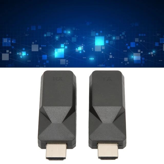 Alt view image 2 of 5 - HDMI Extender, 1080P Low Latency Adapter Transmitter Receiver Over Single Ethernet Cable, Supports HDCP 1.2 for Home Theater