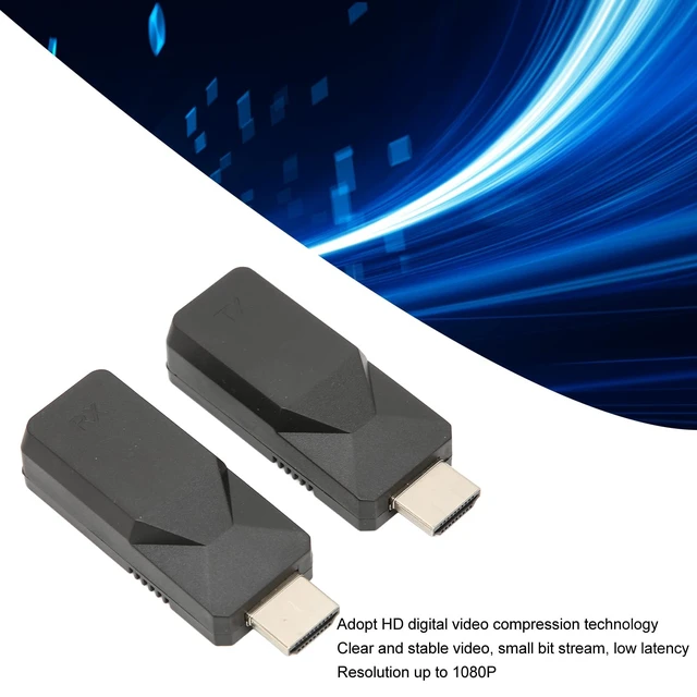 Alt view image 4 of 5 - HDMI Extender, 1080P Low Latency Adapter Transmitter Receiver Over Single Ethernet Cable, Supports HDCP 1.2 for Home Theater