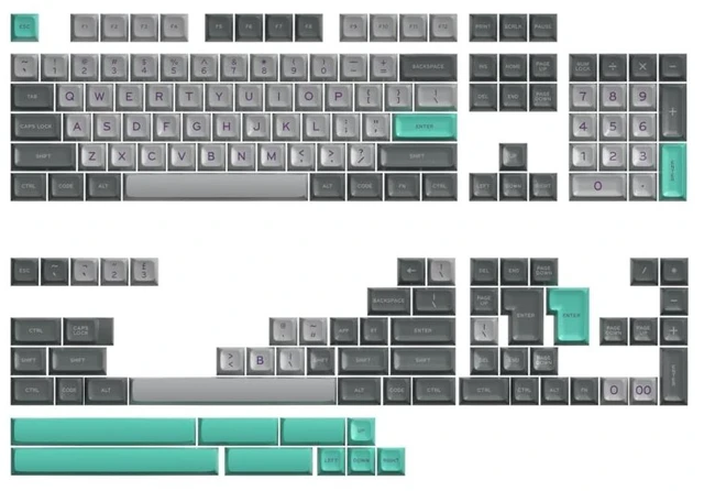 Main image of Owpkeenthy 173 Keys PBT Cherry Profile Keycaps Set, Gaming Replacement Full Keys AntiWear for 60%100% ANSI/ISO Mechanical Keyboard SA Fuse