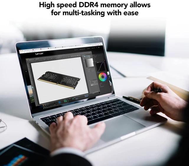 Alt view image 3 of 5 - Lexar 8GB Single DDR4 SODIMM RAM 3200MT/s CL22 260-Pin Laptop Memory, Black (LD4AS008G-B3200GSST)