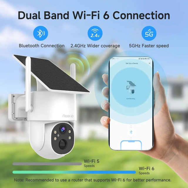 Alt view image 2 of 5 - Noorio 2K 4MP Solar Camera Outdoor Wireless, Color Night Vision 2-Way Audio
