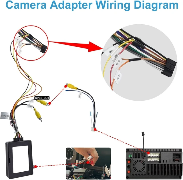 Alt view image 2 of 2 - CIGKTSEIN Factory Backup Camera Retention Adapter for Dodge Ram 2019-2023, Jeep Wrangler JL & Gladiator JT 2018-2022, Aftermarket Car Radio