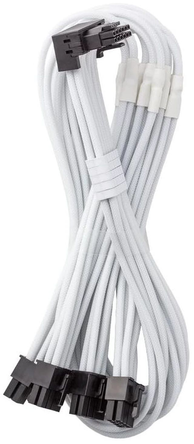 Main image of CableMod RT-Series Pro ModMesh Sleeved 12VHPWR 90 StealthSense PCI-e Cable for ASUS/Seasonic/Phanteks - Variant B (White, 16-pin to Quad 8-pin, 60cm)