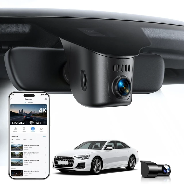Main image of OEM-Fit 4K Dual Dash Cam for Audi Models 2019-2026, 128GB
