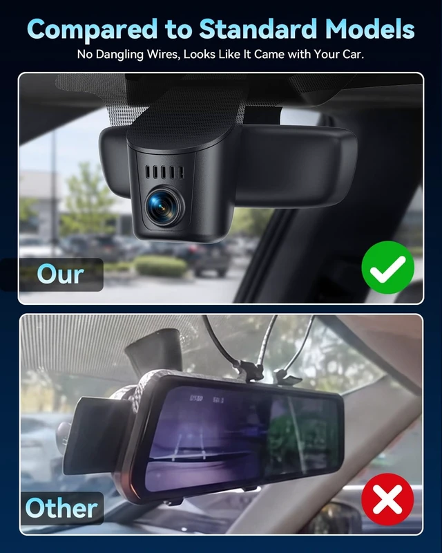Alt view image 4 of 5 - OEM-Fit 4K Dual Dash Cam for Audi Models 2019-2026, 128GB