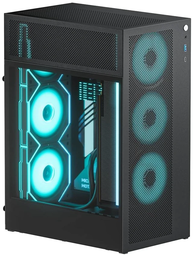 Main image of Micro ATX Case, Mini PC Computer Matx Case for MATX ITX Motherboard Black